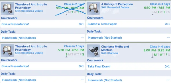 Evening And Weekend Study At Sims 4 University