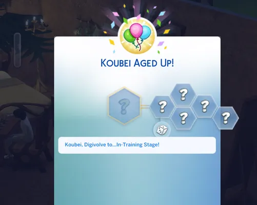 Let our Sims Digivolve! (Age-Up Text Override)