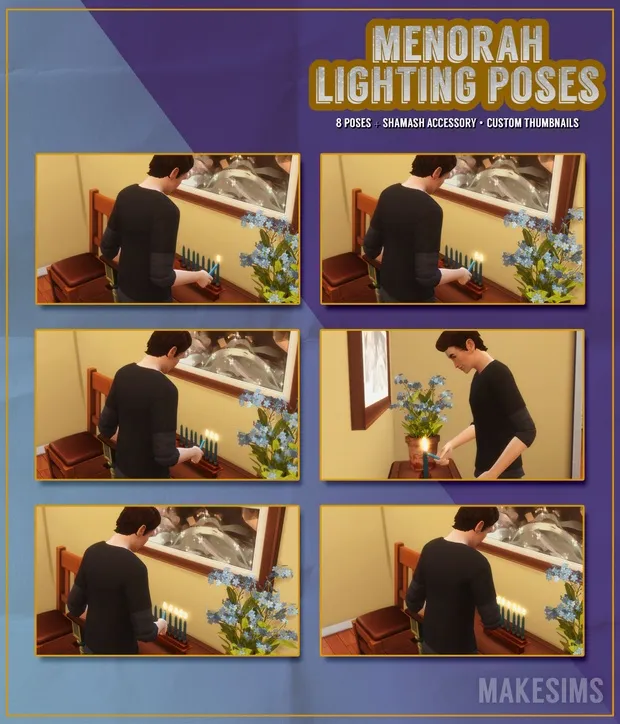 Menorah Lighting Poses 