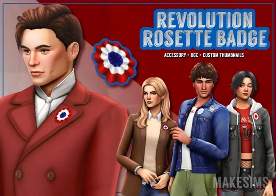 Revolution Rosette Badge