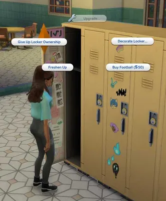 No "Grab Apple" interaction at High School Lockers!