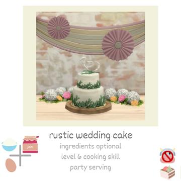 rustic wedding cake