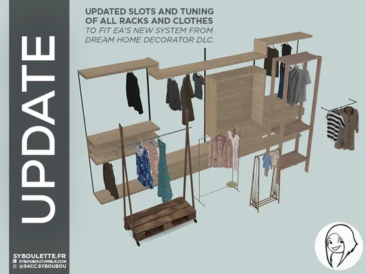 [Update] Updated slots and tuning for closets & clothes