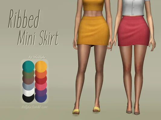 Ribbed Mini Skirt