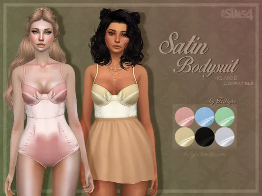 Satin Bodysuit (HQ mod compatible)