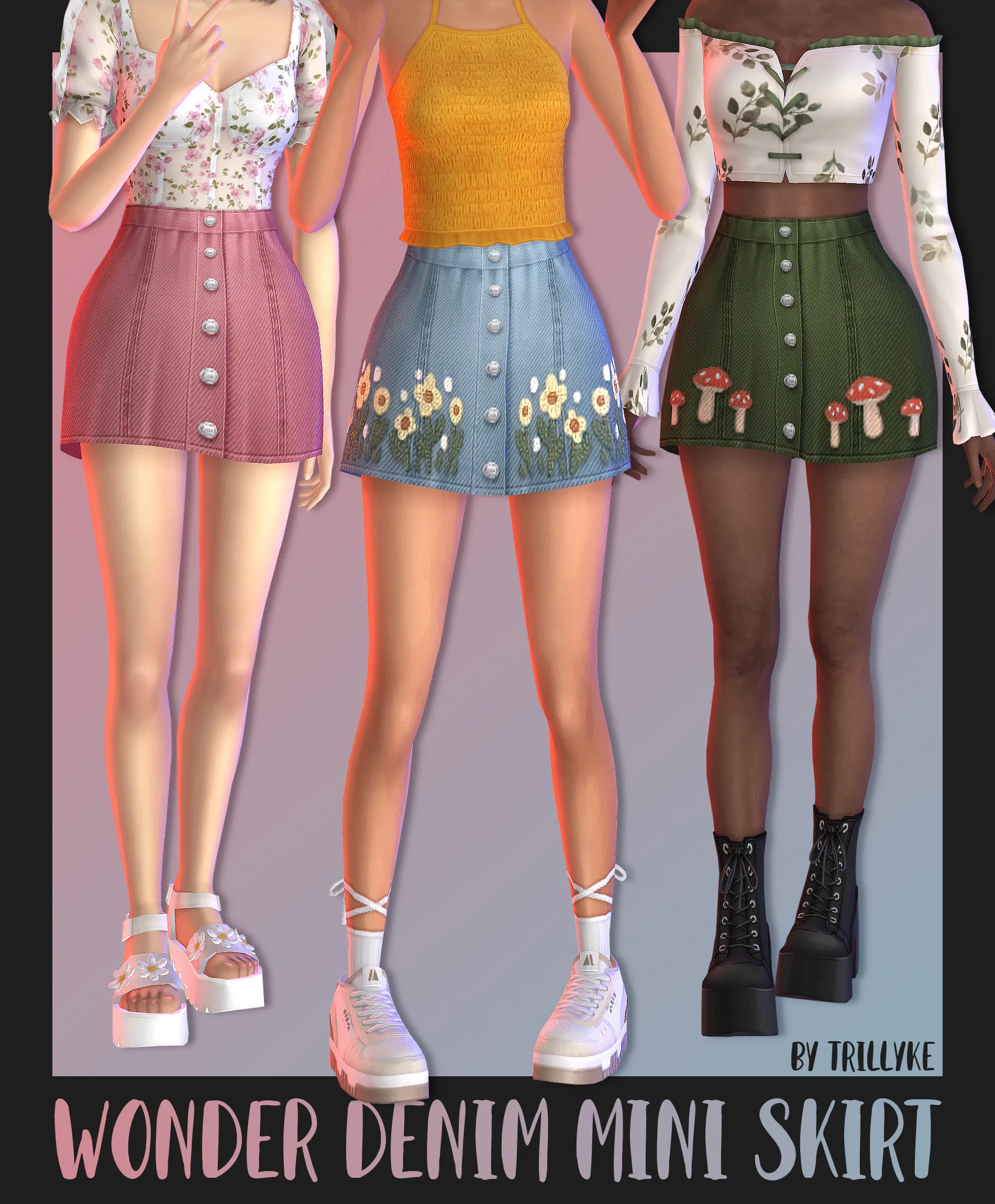 Wonder Denim Mini Skirt
