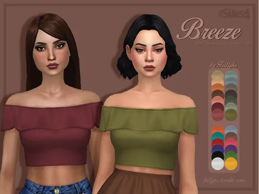 Breeze - Off Shoulder Crop Top