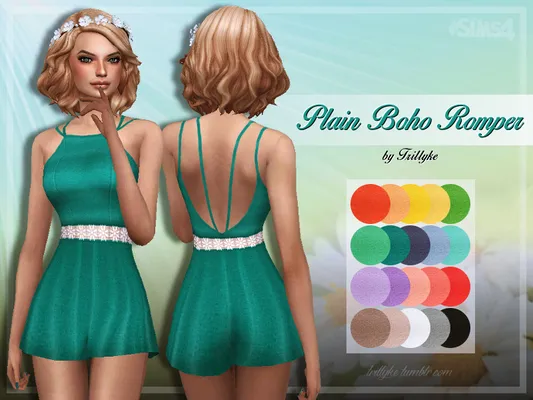 Plain Boho Romper
