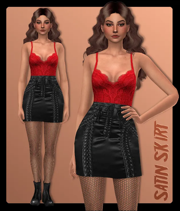 [  GET THE SATIN SKIRT HERE  ]