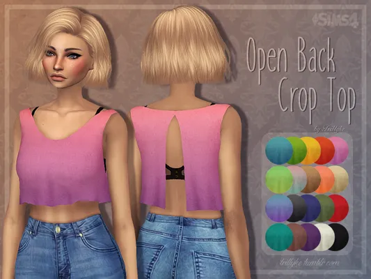 Open Back Crop Top