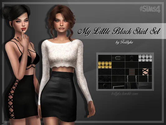 My Little Black Skirt Set