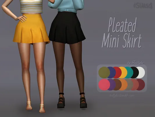 Pleated Mini Skirt