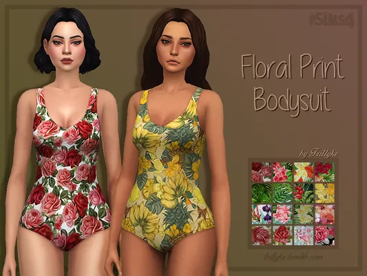 Floral Print Bodysuit