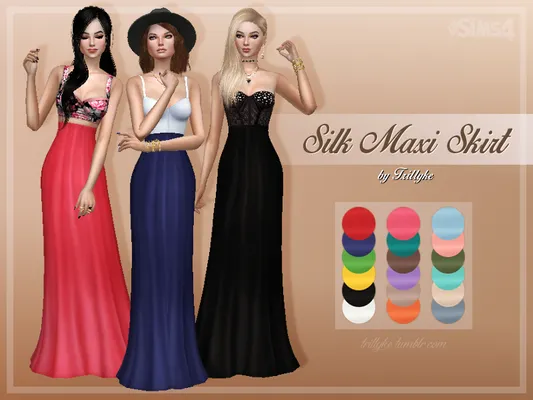 Silk Maxi Skirt