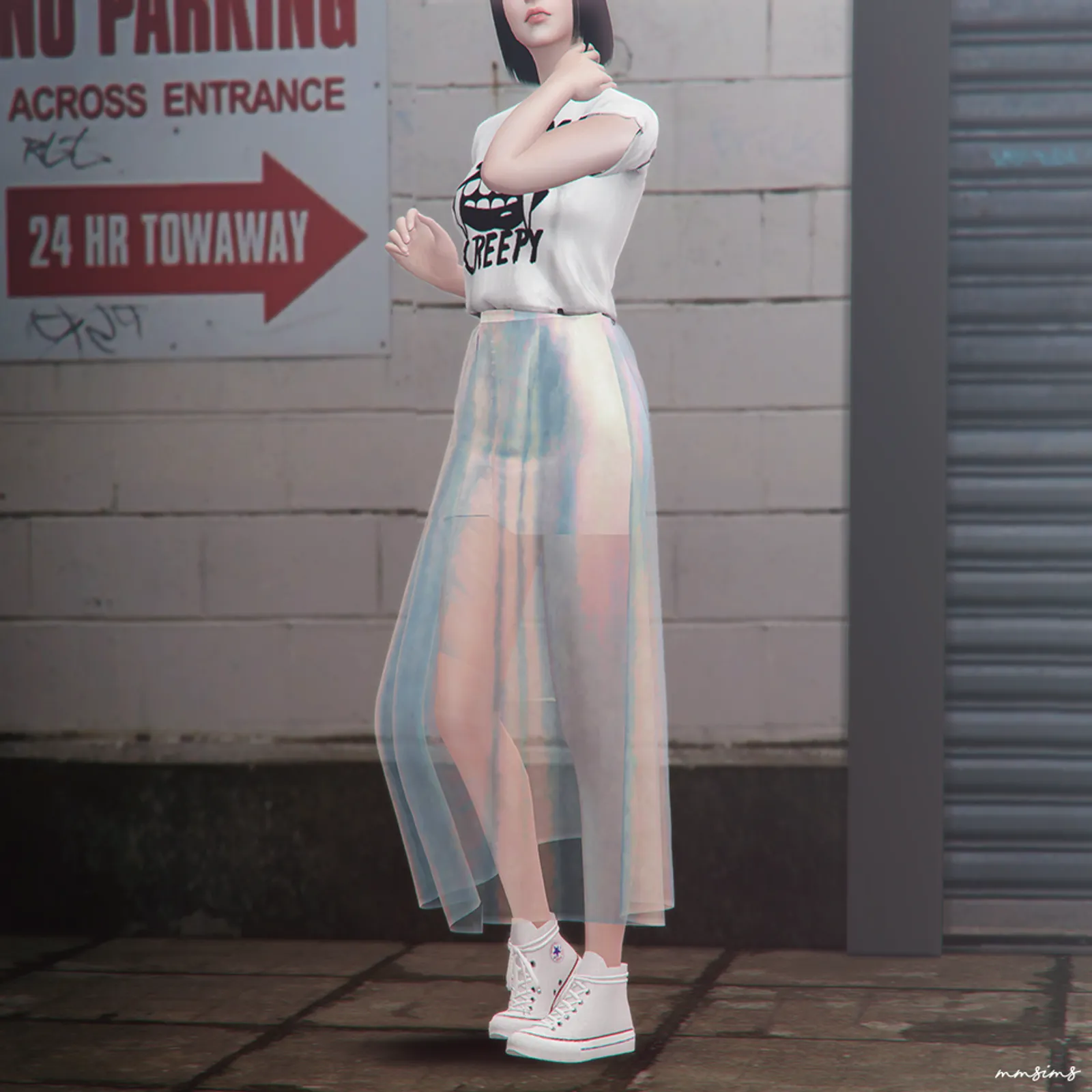 MMSIMS af Seoul city lights skirt