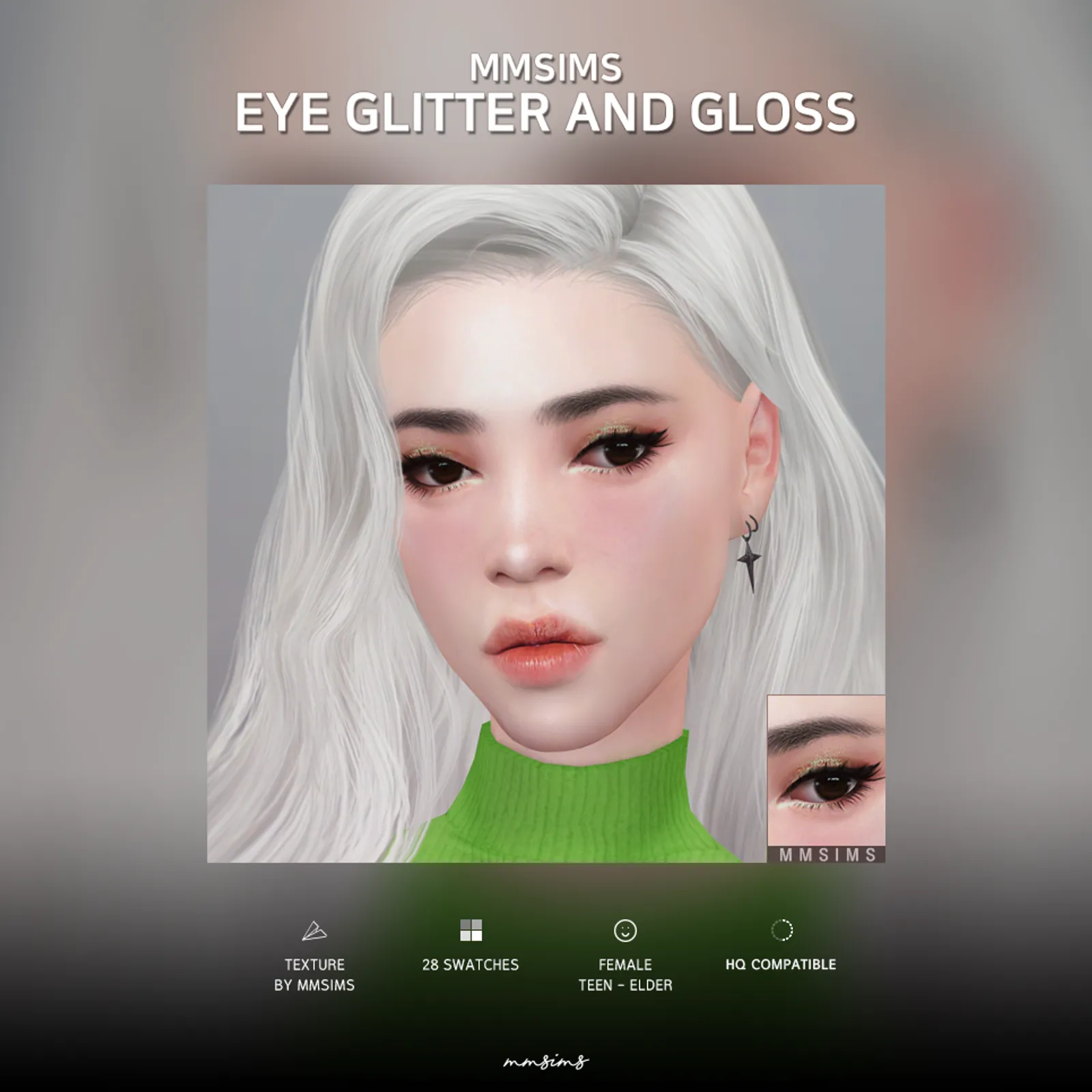 MMSIMS Eye Glitter and gloss