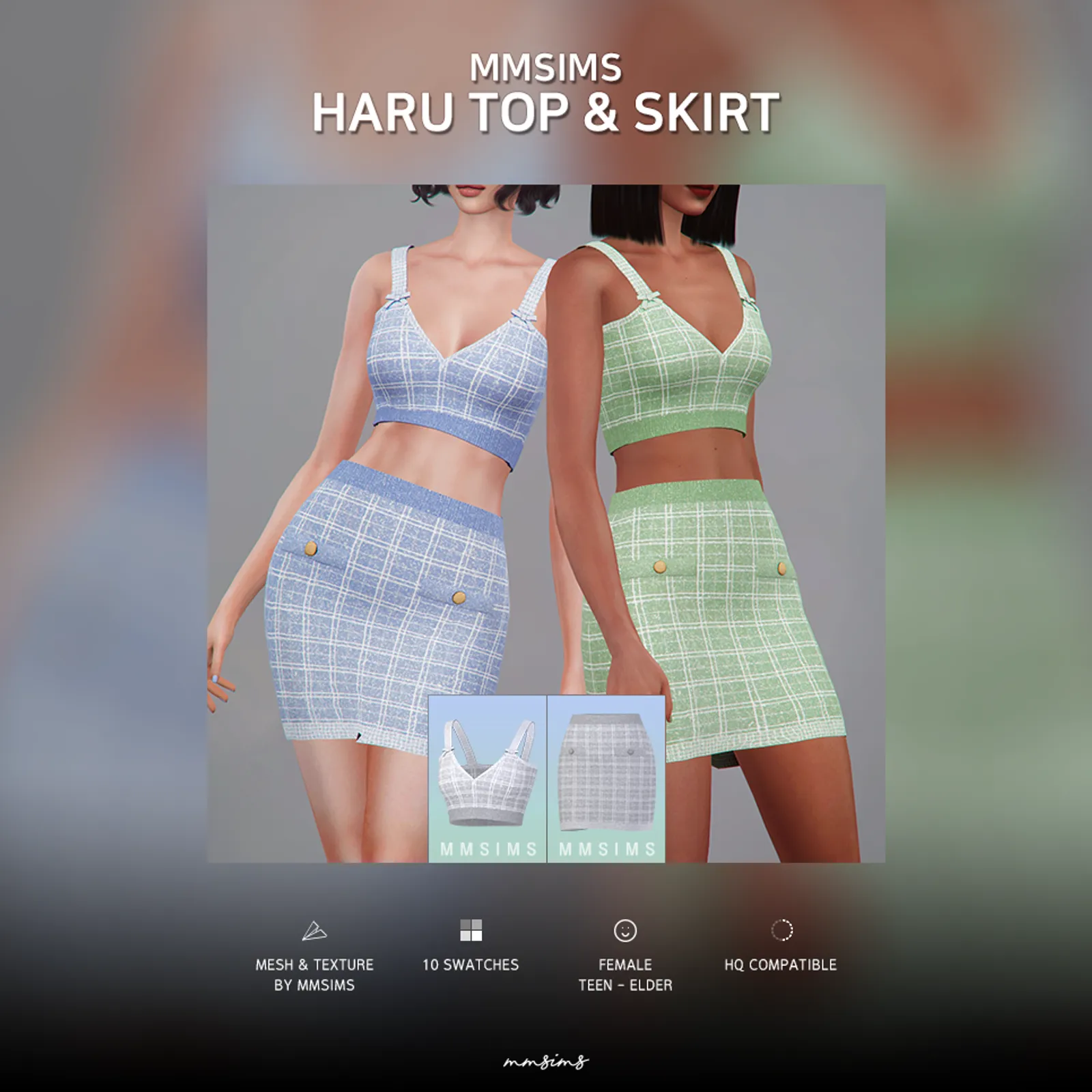 MMSIMS af Haru Top & Skirt