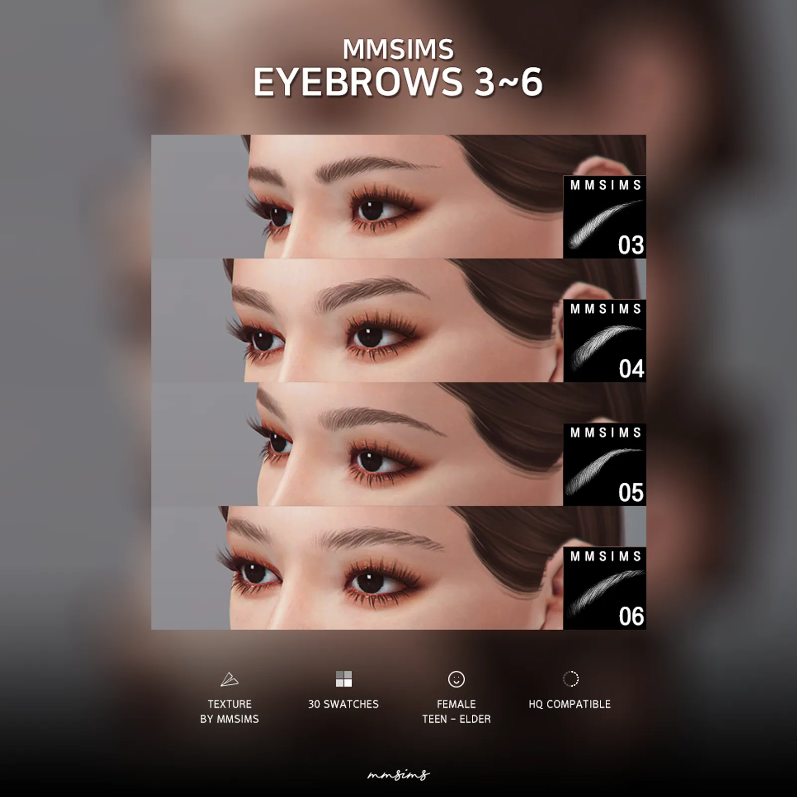 MMSIMS Eyebrows 3~6