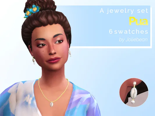 ? Pua - a set of jewelry (a necklace + earrings) in 6 swatches ?