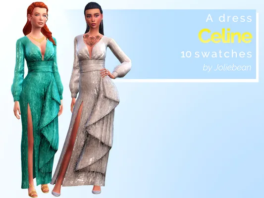 Celine - a long dress in 10 swatches by Joliebean