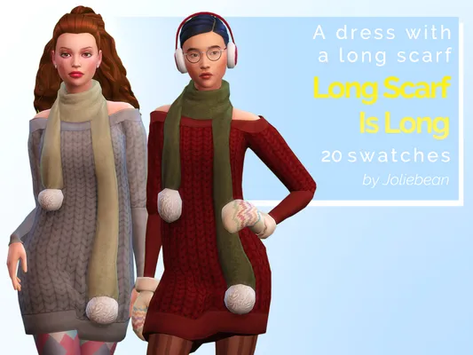 ? Long Scarf Is Long - a dress with a long scarf in 20 swatches ?