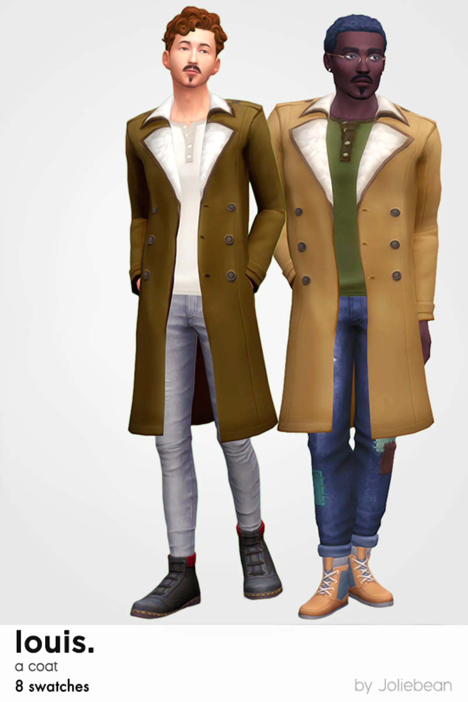 Louis coat in 8 swatches by Joliebean