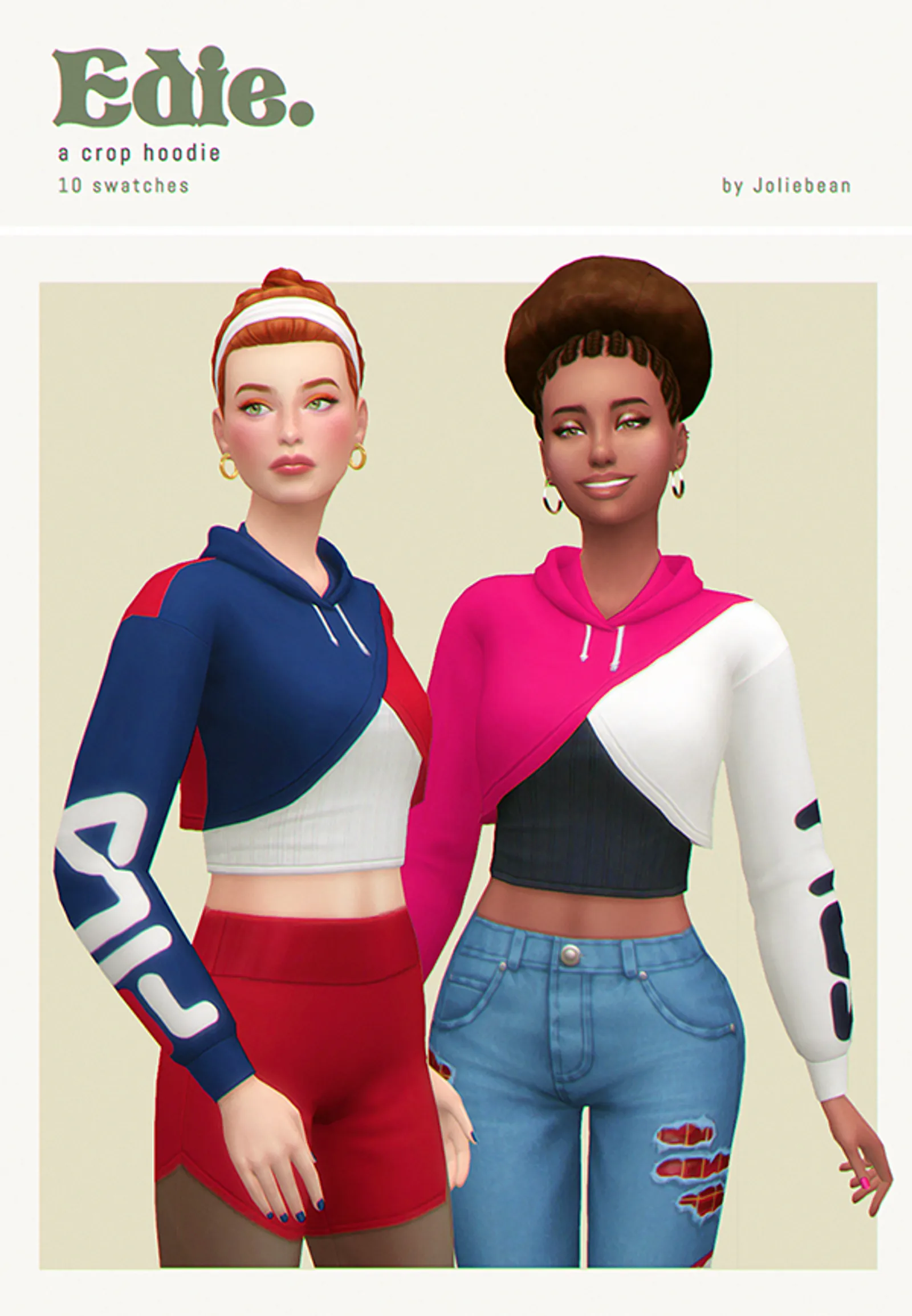 Edie Crop Hoodie by Joliebean