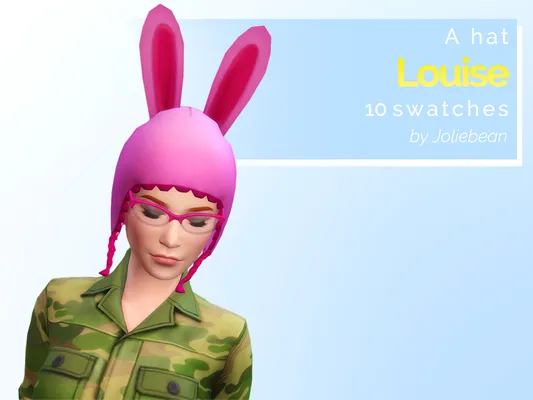 Louise - a hat with bunny ears in 10 swatches by Joliebean