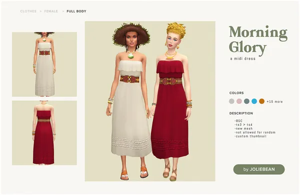 Morning Glory Dress by Joliebean - Tumblr 20000 Followers Gift