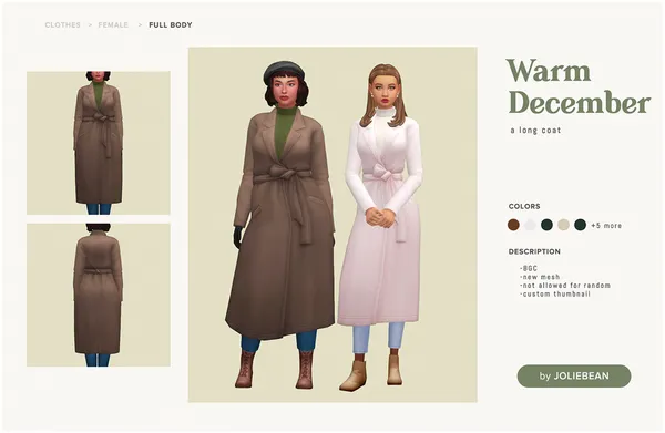 Warm December - a long coat by Joliebean