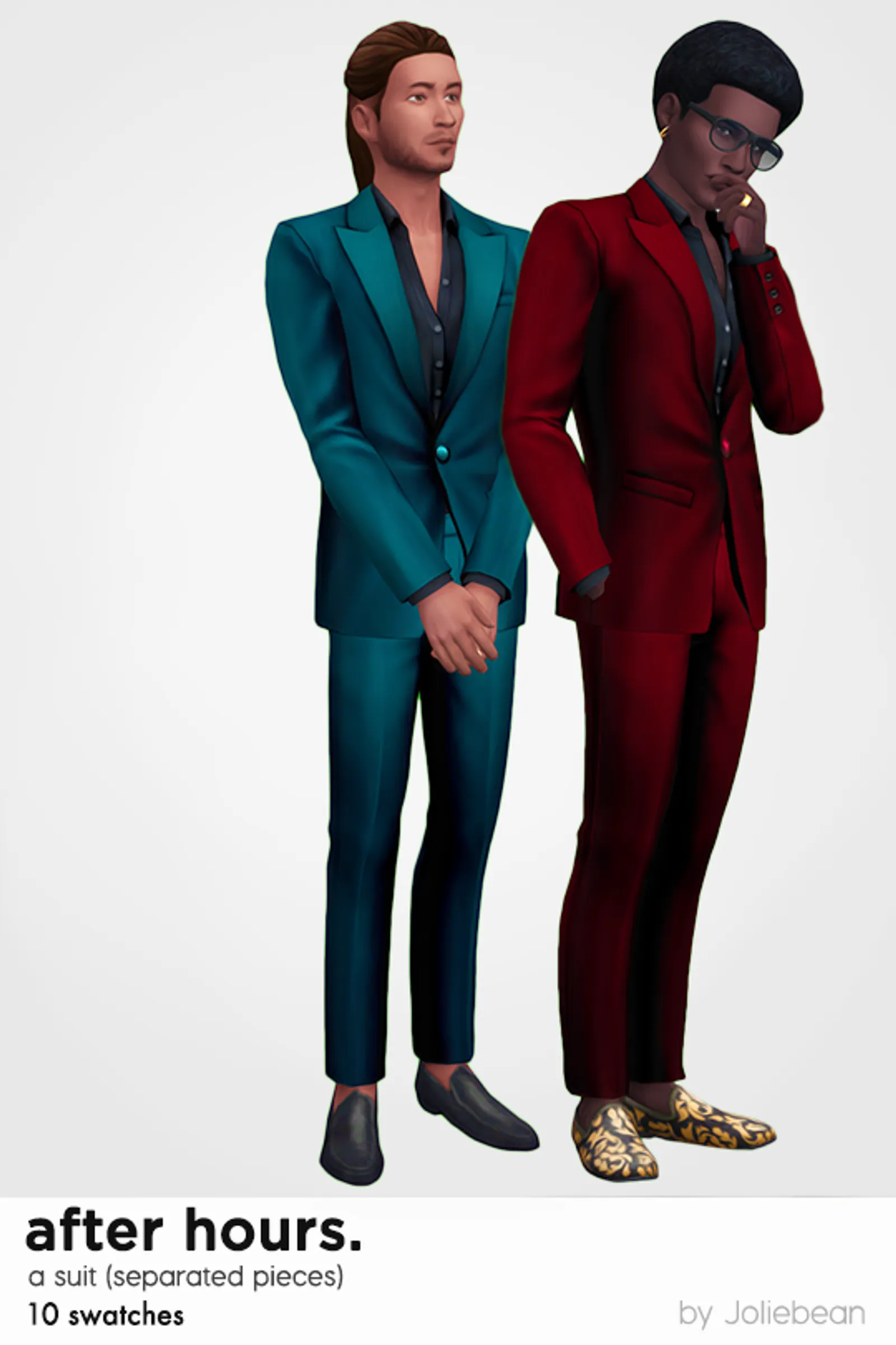 After Hours suit in 10 swatches by Joliebean