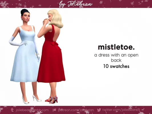 Mistletoe dress in 10 swatches by Joliebean