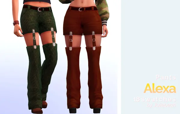 ? Alexa - pants in 18 swatches ?