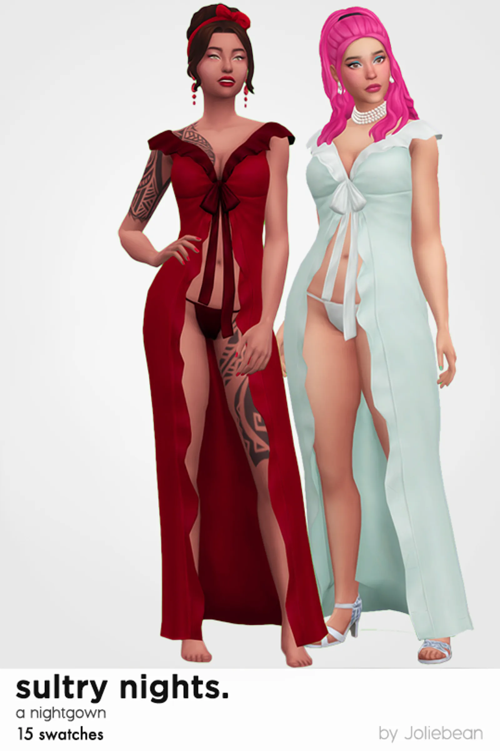 Sultry Nights nightgown in 15 swatches by Joliebean