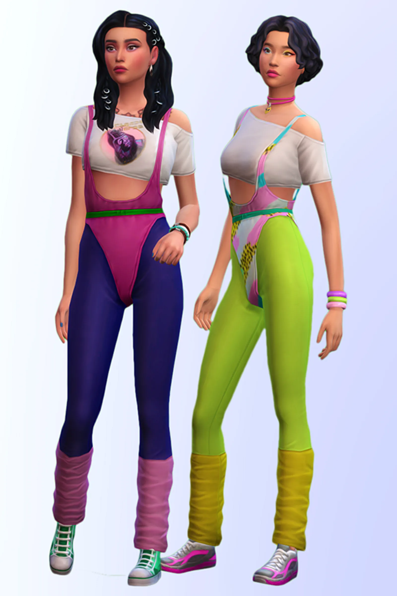 ? Cindy - a leotard with tights and leg warmers in 18 swatches ?