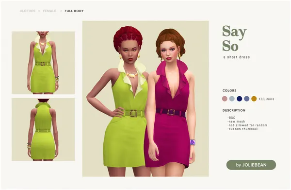 Say So mini set by Joliebean