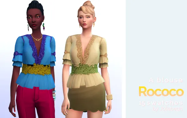 ? 6000+ followers gift - Rococo blouse in 15 swatches ?