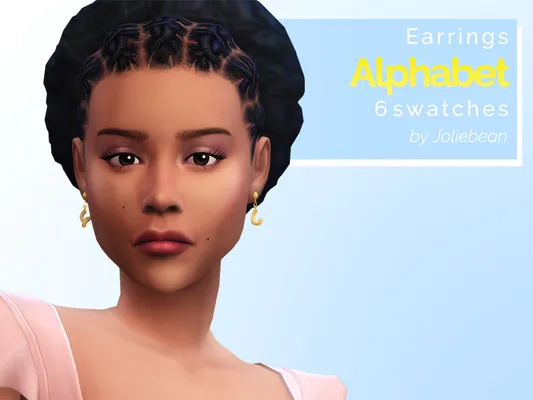 ? Alphabet - earrings in 6 swatches ?