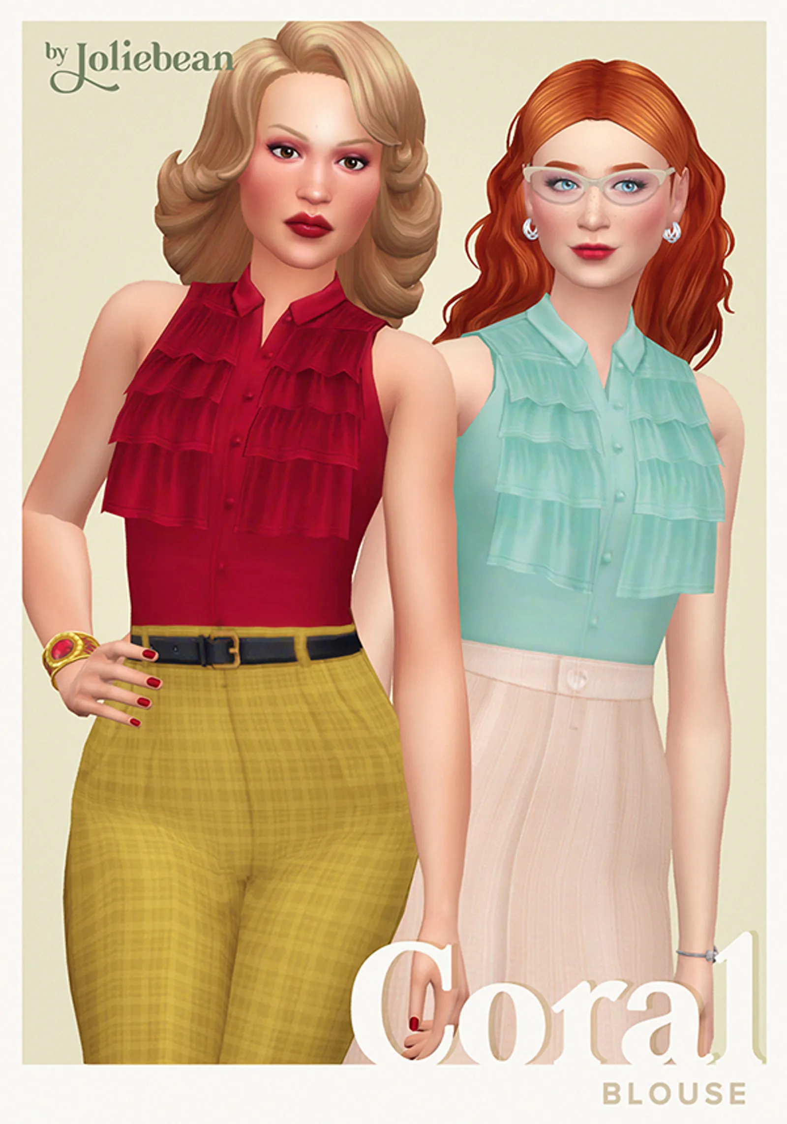 Coral Blouse by Joliebean