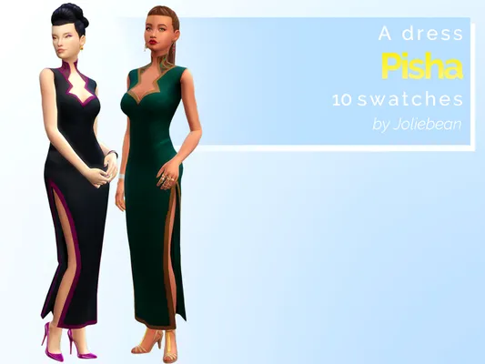 Pisha dress in 10 swatches by Joliebean