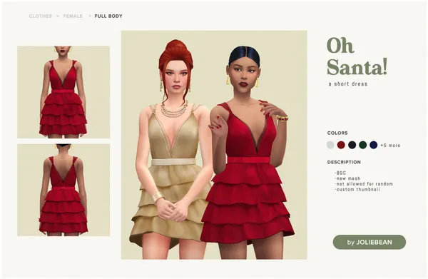 Oh Santa! short dress by Joliebean