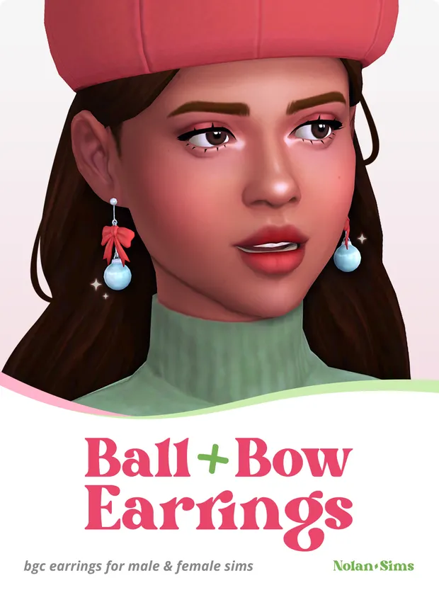 Ball + Bow Earrings 