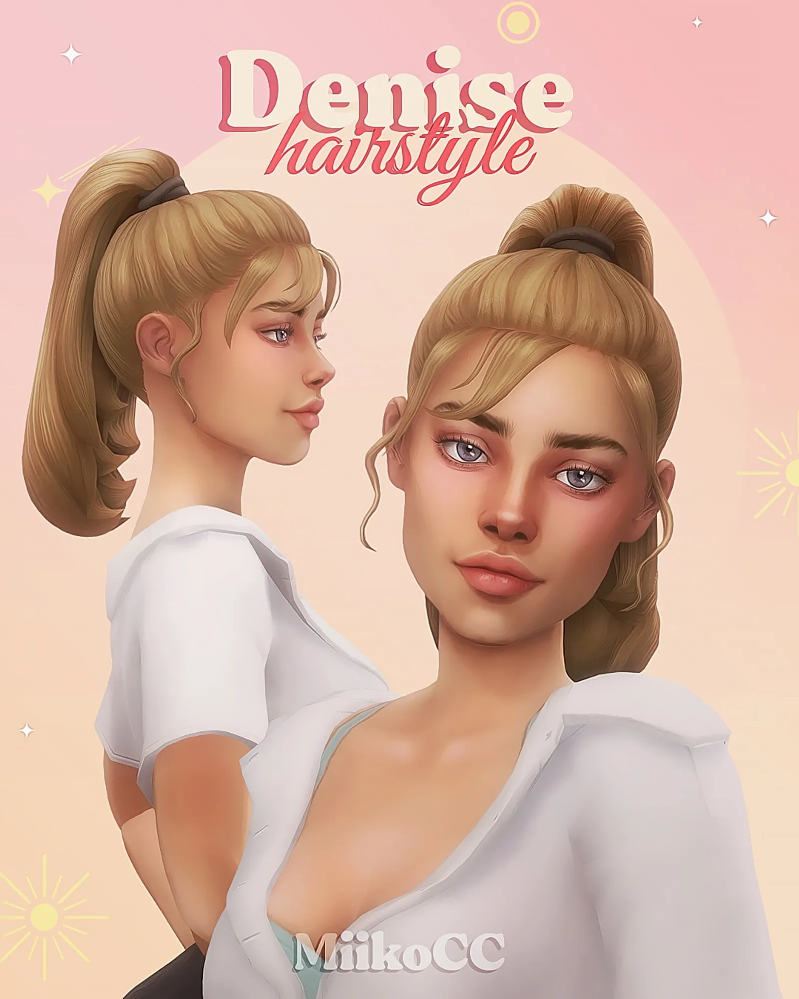 Denise hair (with + without bangs)