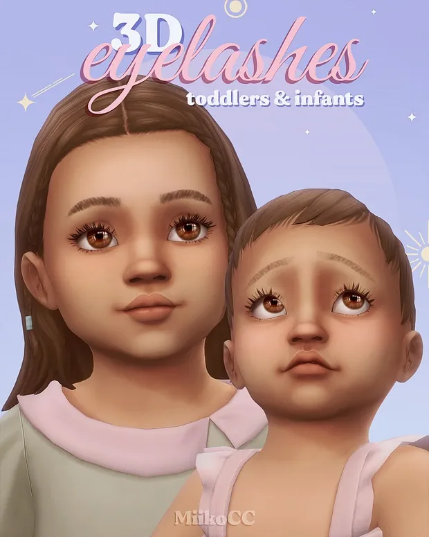 3D eyelashes for toddlers & infants