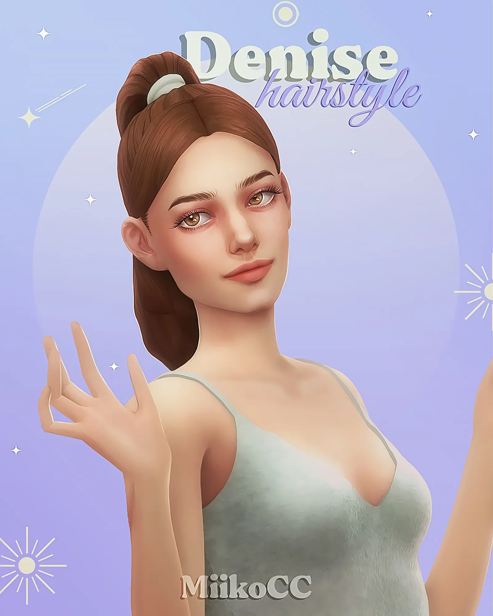 Denise hair (middle part)