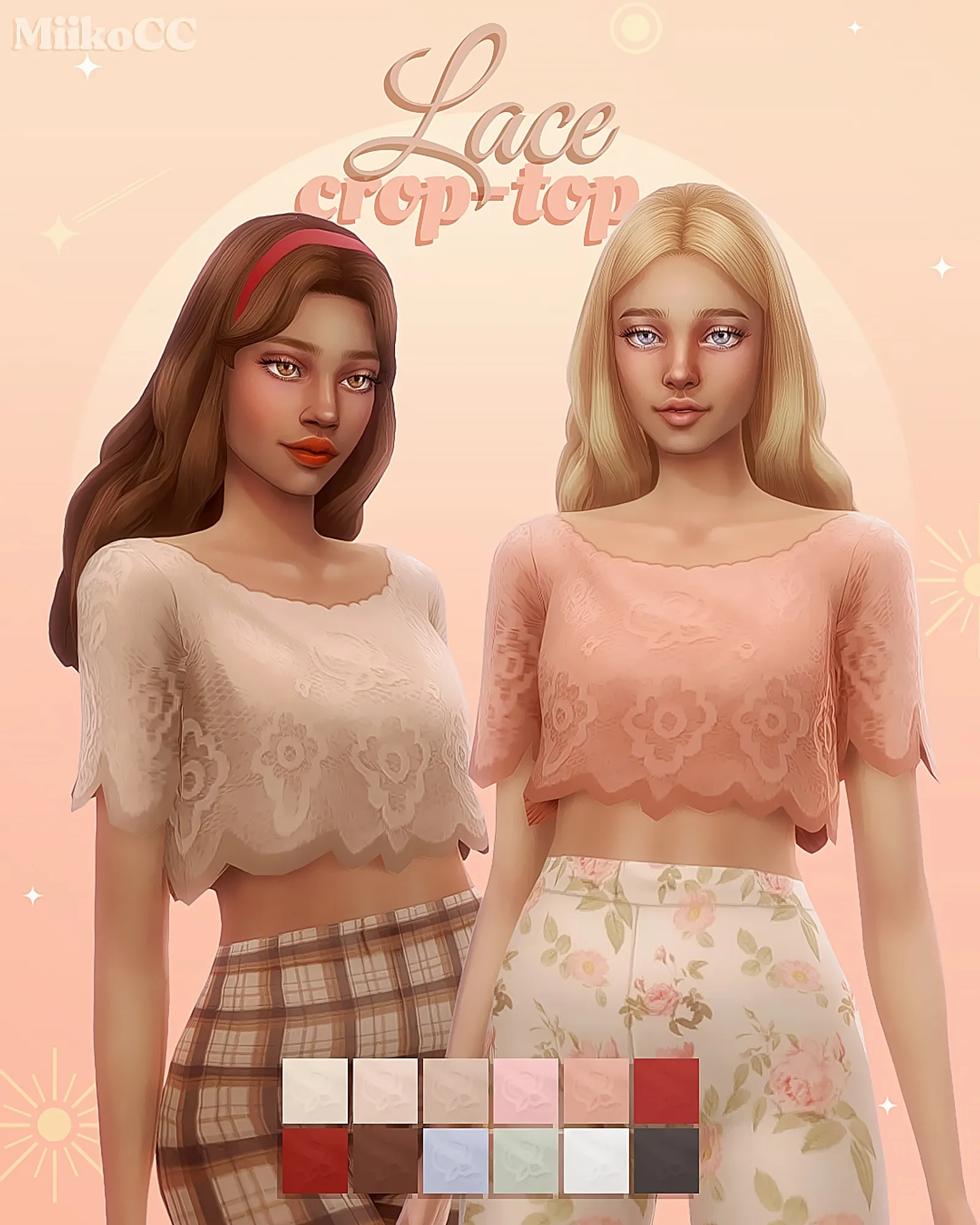 Lace crop-top
