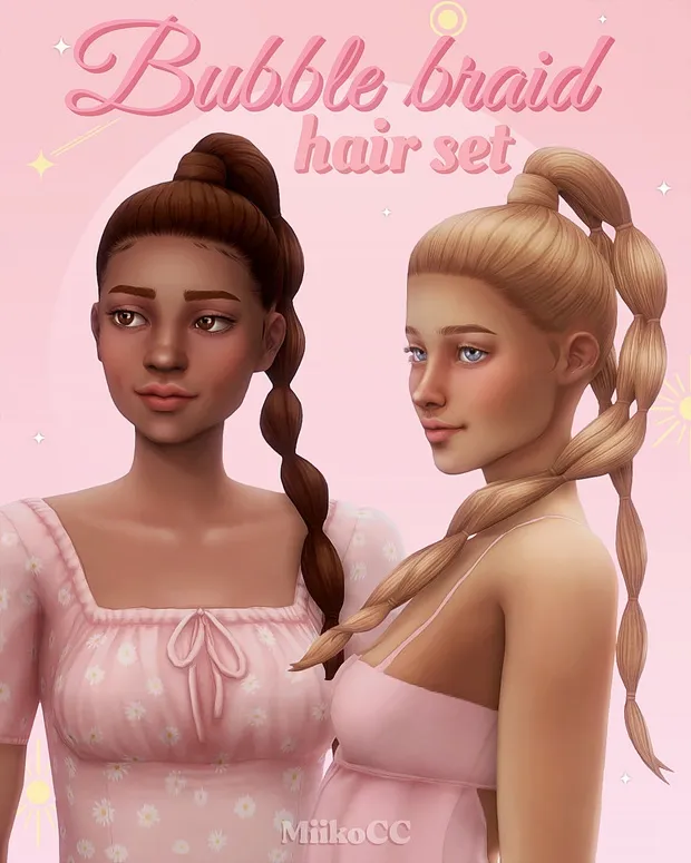 Bubble braid hair set 