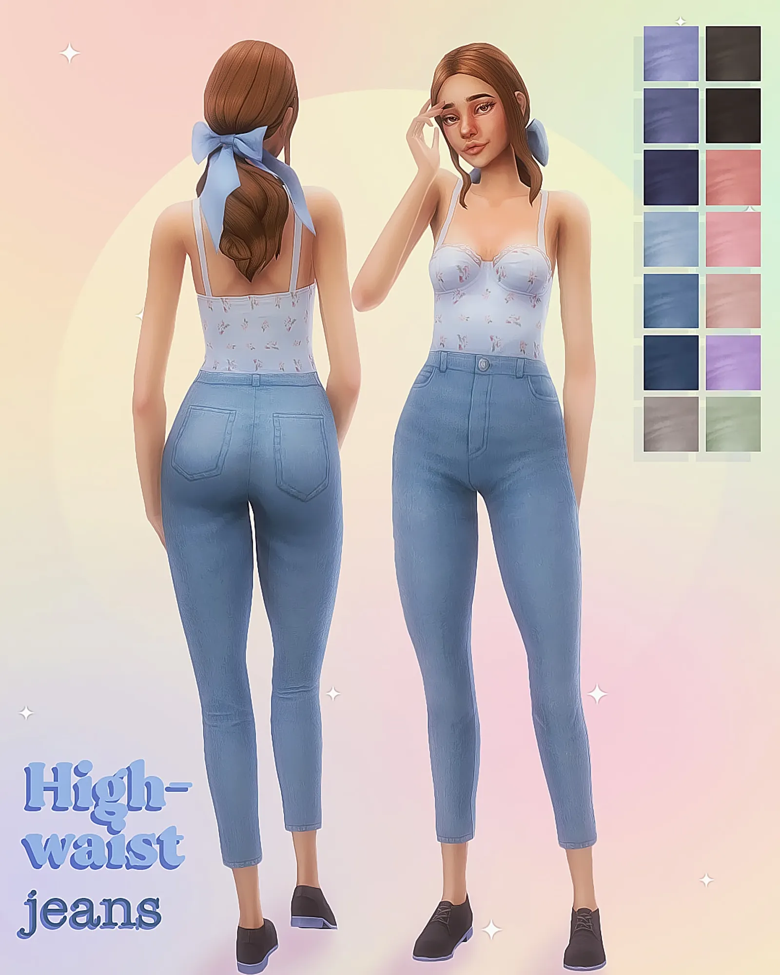 High-waist jeans