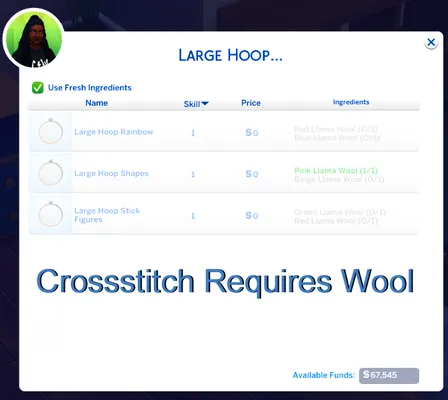 Crossstitch Requires Wool