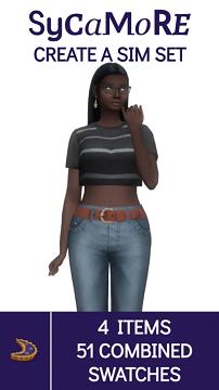 Sycamore Create A Sim Set - BGC CAS Set